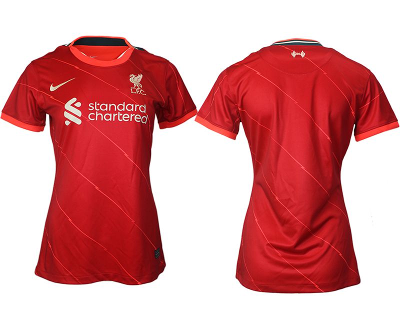 Women 2021-2022 Club Liverpool home aaa version red blank Soccer Jerseys